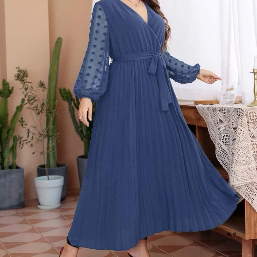 New  Fashion Blue Dress